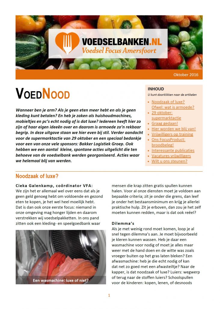 VoedNood oktober 2016 VoedNood oktober 2016